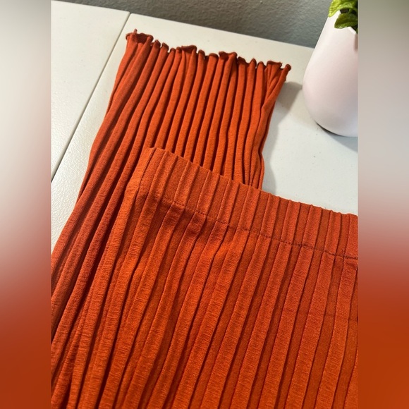SIMON MILLER Cyrene Ribbed Knit Pants in Burnt Orange, Size Extra Small, NEW - Picture 6 of 12